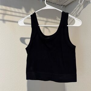 One Step Ahead Black Tank Top